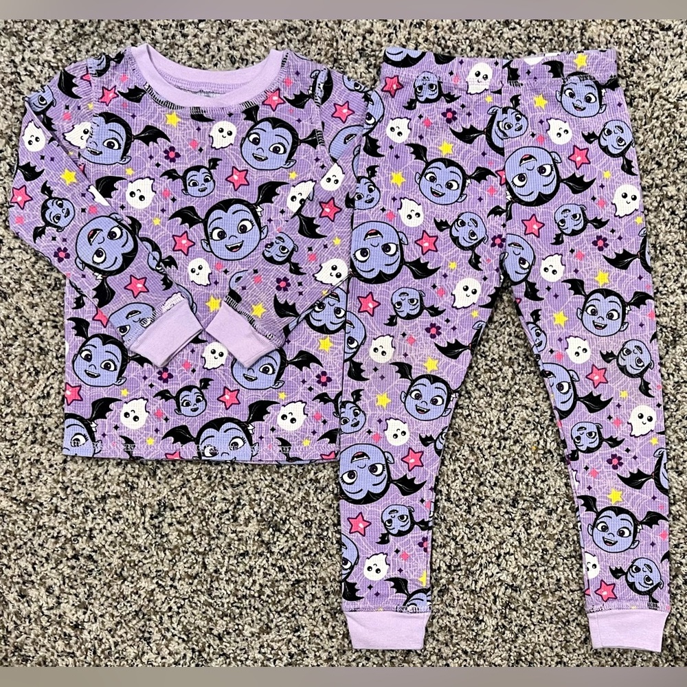 2T/3T Cuddl Duds Disney Vampirina Long-Sleeve Top & Pants Pajama Set, Purple